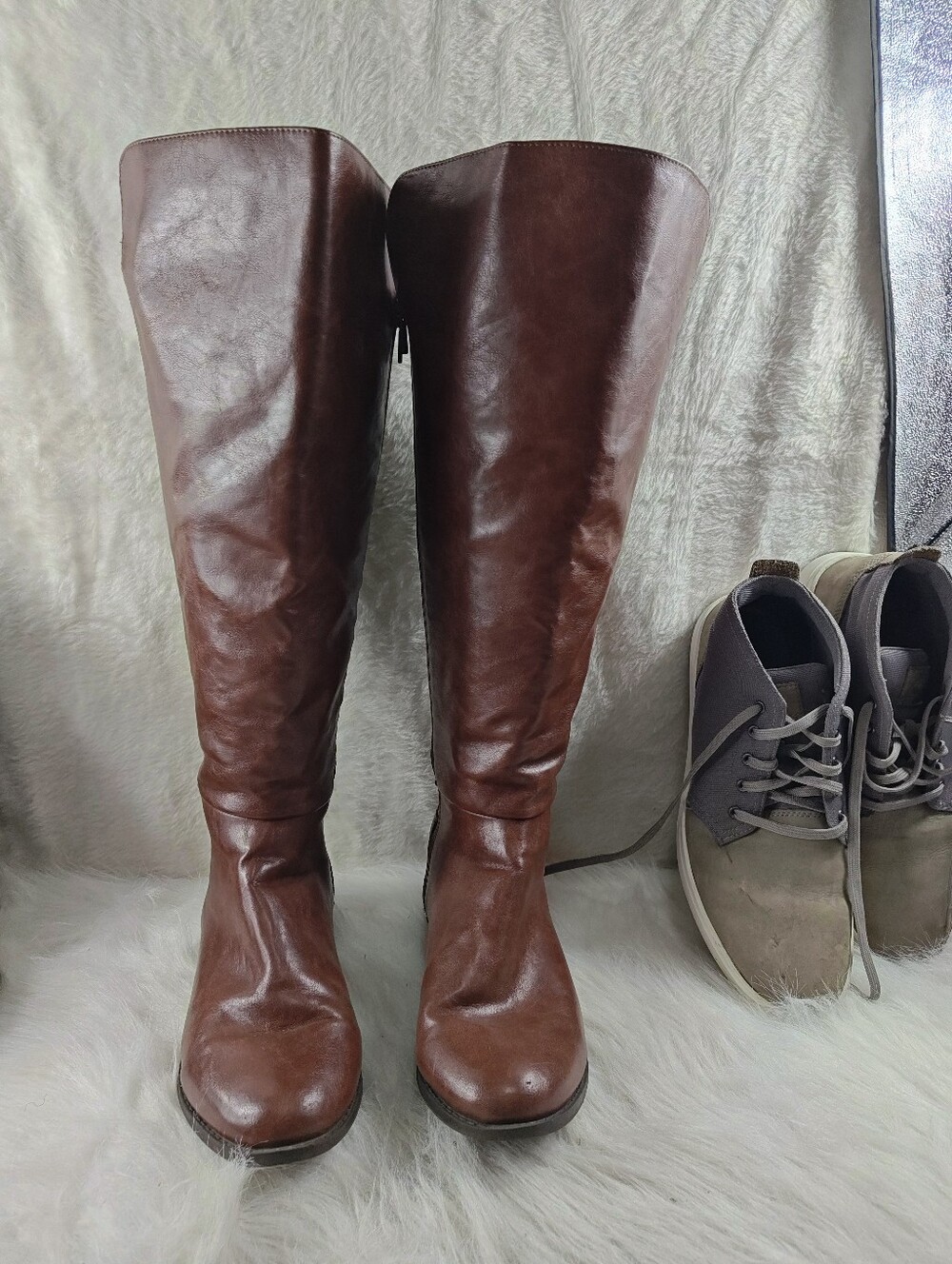 Torrid Tall Brown Riding Boots Women’s Size 10W Wide Calf Zip Closure